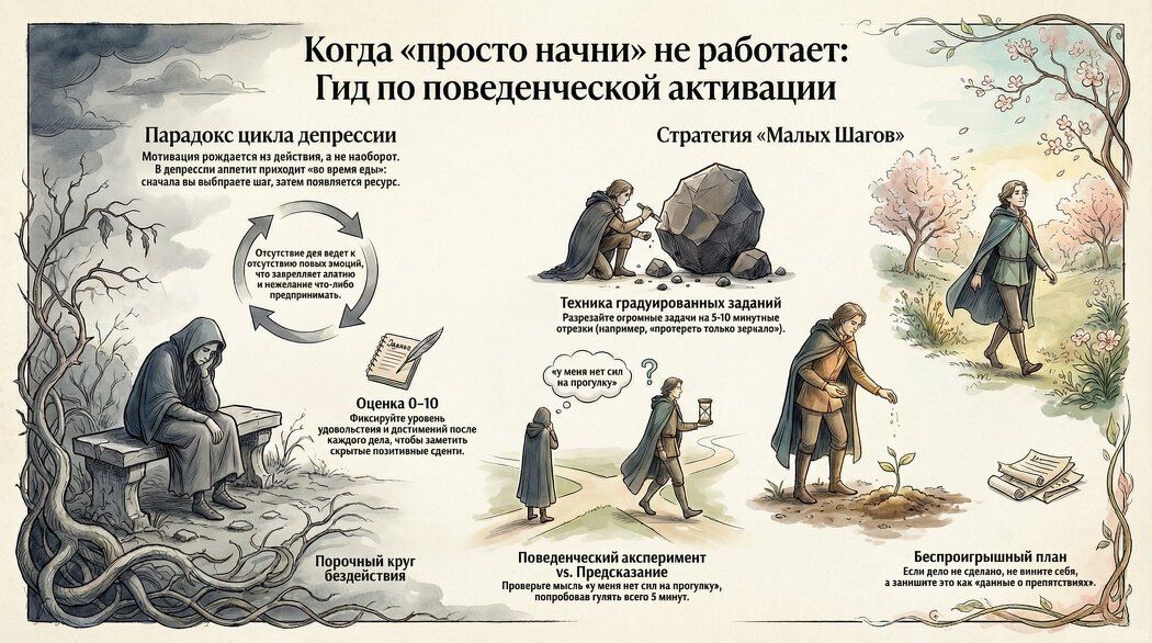 Как преодолеть депрессию: шаги к действию, даже когда нет сил